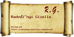 Radványi Gizella névjegykártya