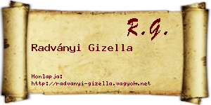 Radványi Gizella névjegykártya