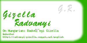 gizella radvanyi business card